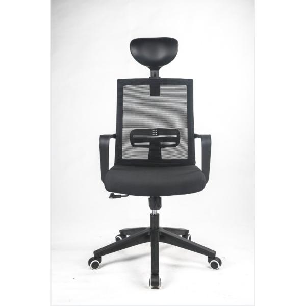 Black PA66 Swivel Office Chairs With Mesh Seat 3D Armrests