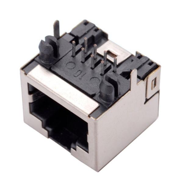 Quality Straight DIP Half Shield POE Magnetic 8P8C RJ45 Modular Jack for sale