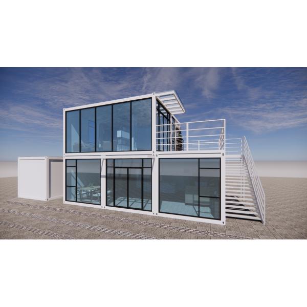 Modern Design Luxury Prefabricated Flat Pack Container Hotel Kitchens with 50/75/100mm Wave Sandwich Panel Walls