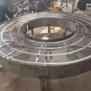                  Chain Plate Conveyor with 90 Degree Turning Used in Small Workshop             