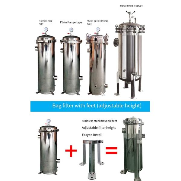 Stainless Steel 304/316 Multi-Bag Diesel and Cement Filtration System with 62KG Weight