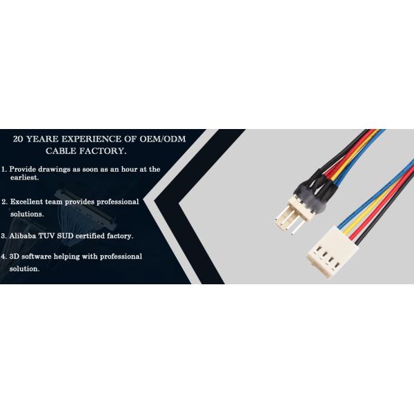 LED Backlit LVDS Cable Assembly Molex 0470541000 To 0470531000