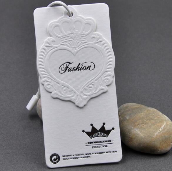 Quality Cardboard Paper Printed Hang Tags Customized Pattern Rectangle Square Round Shape for sale