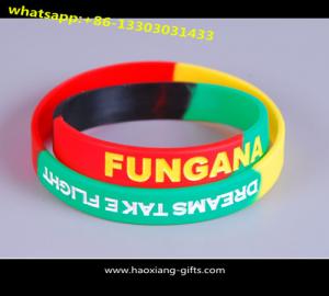 China Feature and Debossed/Embossed/Screen-printed Technique Silicone Bracelet wholesale
