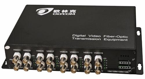 Quality Optical Video Transmitter And Receiver BNC Converter WDM Analog 16ch For Digital CCTV Camera for sale