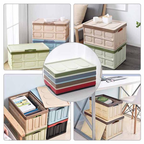 Collapsible Lidded Cube Household Storage Containers For Snack Multiscene