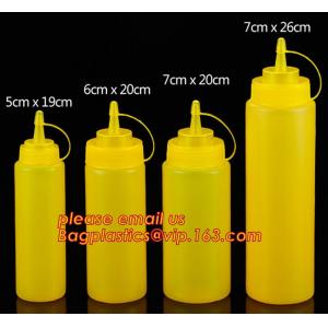 FDA Food Grade 8oz Empty Custom LDPE Plastic Ketchup Squeeze Bottle with Scale