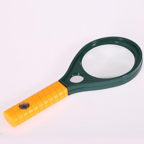 Quality Durable Plastic Handheld Reading Magnifier 3x 8x Home Reading With Compass for sale
