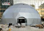 20m Diameter Geodesic Dome Tents With Silver Grey Cover And Glass Door
