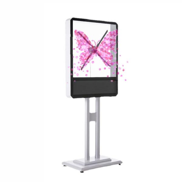 Quality Claud Server 3D Hologram Fan Display 100cm 150cm Big Size 4 Arms 2K LED Display Fan Naked Eye 4 Arms Wifi App Control for sale