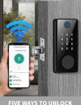 Deadbolt Smart Code Lock Full Automatic Fingerprint Code Card Tuya WiFi Unlock