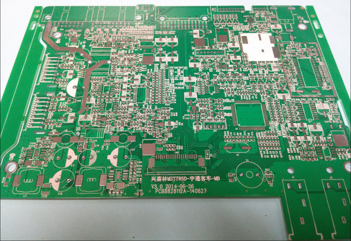 China 1.6mm HAL Prototypre PCB Board for Bus Center Control Board Green Solder Mask wholesale