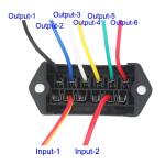 2 Input 6 Output Car Blade Fuse Blocks ATO Inline 12V Fuse Holder With Wire