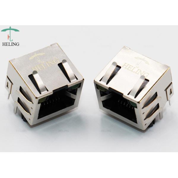 1x1 Port Shielded RJ45 Jack 8p8c Connector Right Angle MJ5688-B011-GRSL21