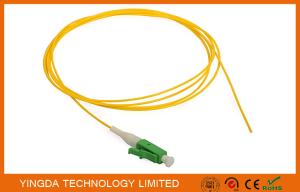 LC APC Fiber Pigtails OS2 Simplex 900um 1Meter , Pigtail LC APC SM SX 1M