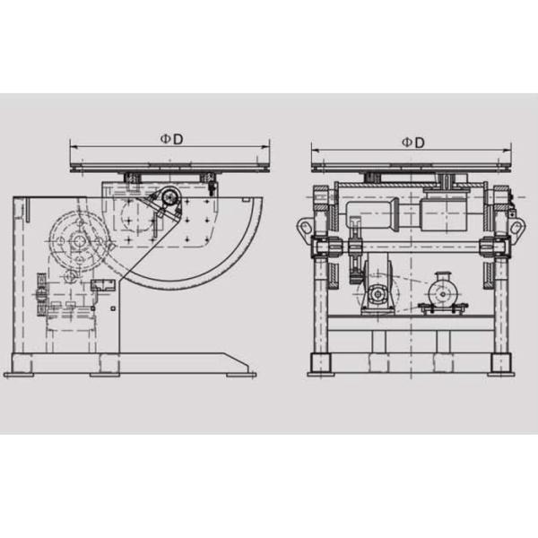 0.15rpm 650mm 30000KG Hardfacing Rotatory Welding Positioner