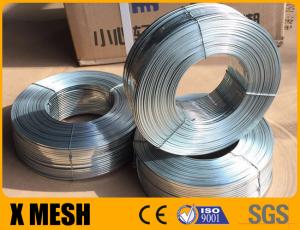 China Flat Galvanised Stitching Wire 1.75mm X 0.75mm Silver Color For Box Making wholesale