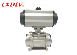 China Rotary Actuated Industrial Pneumatic Valves 1000WOG Stainless Steel Ball Valve wholesale
