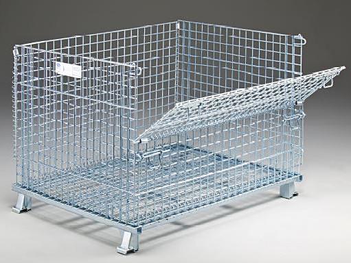 Quality Collapsible Folding Durable 2" X 2" Collapsible Wire Mesh Container With Lid for sale