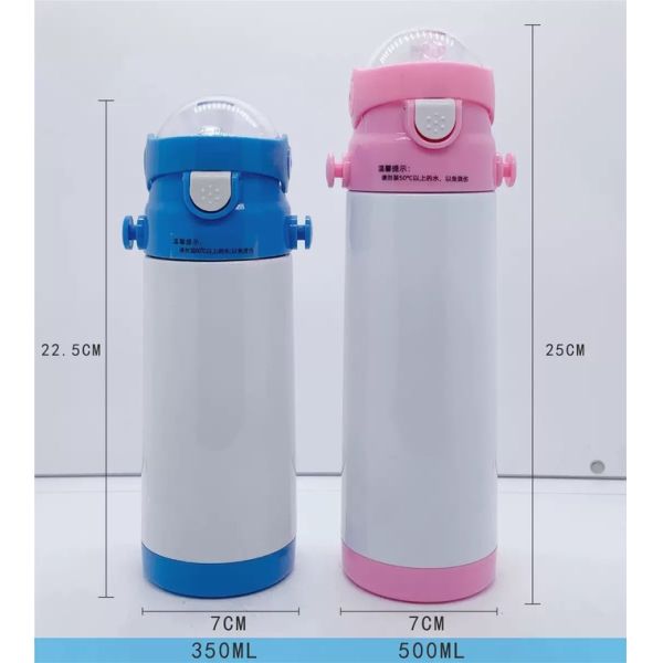 350ml And 500ml Sublimation Water Bottle Blanks With Straw Diy Custom Stainless Steel Water Bottle Sublimation