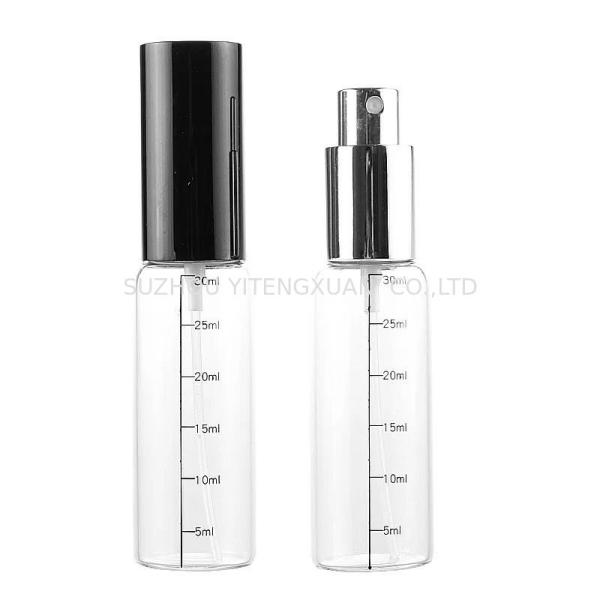 Clear Glass Tube Bottles , Fragrance Oil Roll On Bottles With Screw Top / Scale Line