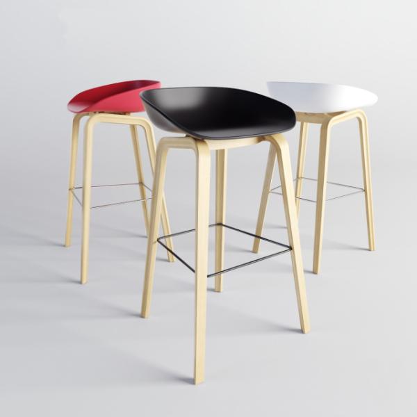 Nodic Egg Chair Plastic Counter Stools , Egg Bar Stool Modern PP Wood Frame
