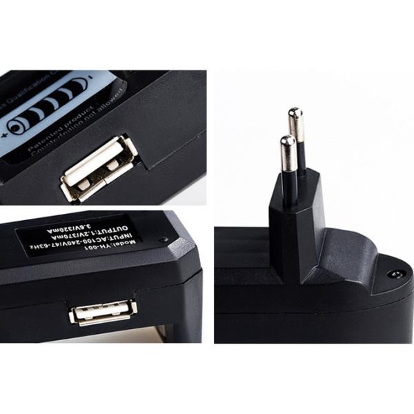 Standard EU Plug Li Ion Wall Battery Charger With USB 4.2V 500mA Output Voltage