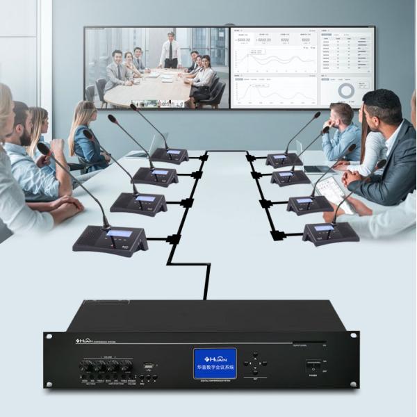 Full Digital Desktop 8 Pin Wired Meeting Mic System for Conference Room with Speaker