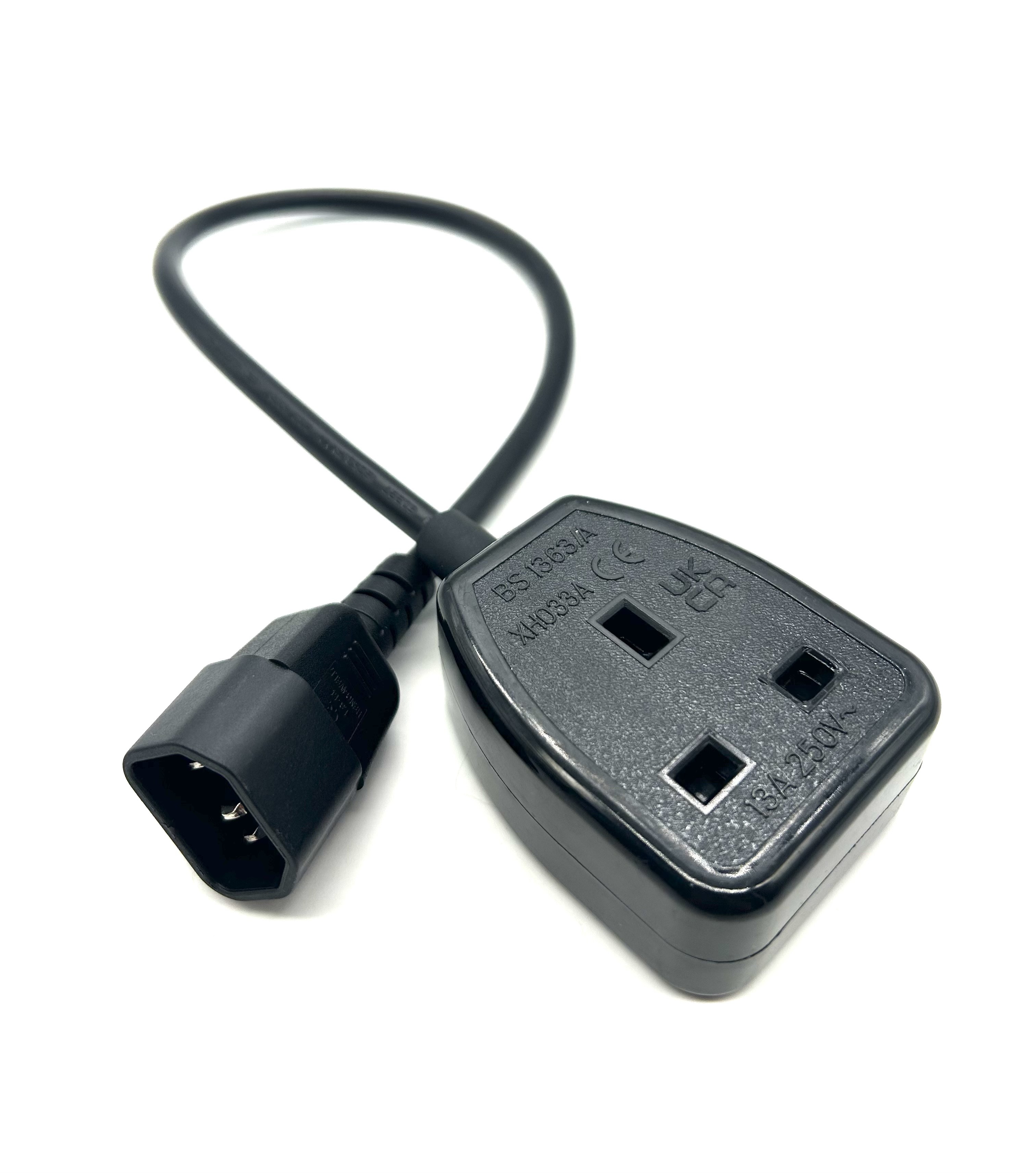Quality Uk Power Cable 13A 250V IEC C14 To 1 Way Socket UK Standard Electric Extension Cord for sale