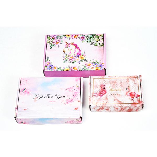 Customized Cosmetic Corrugated Packaging Mailer Box with Logo Print in Pink Color