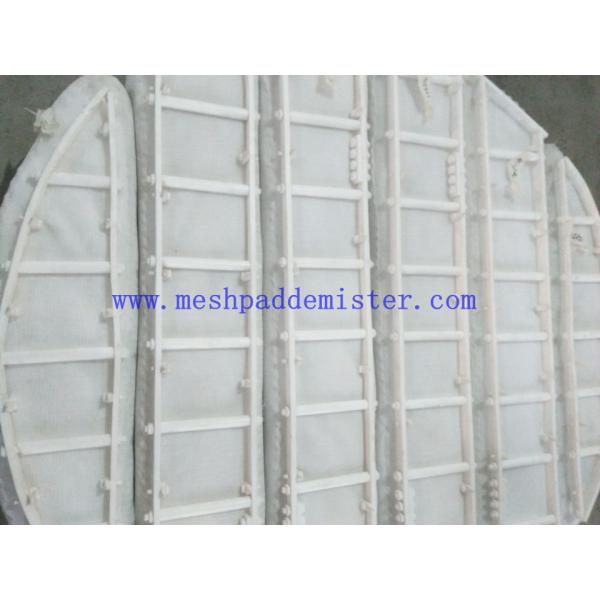 Pure PTFE Mesh Pad Demister With Mounting Frame Custom Segment Plan