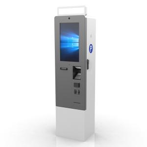 Outdoor Parking Lot Payment Kiosk With 21.5 Inch HD Touch Screen Camera Bank Card Reader Intercom QR Code Scanner Printer