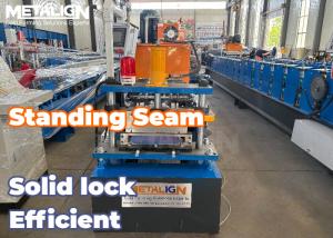 Windproof Standing Seam Roll Forming Machine With Chain Drive And 18 Stations