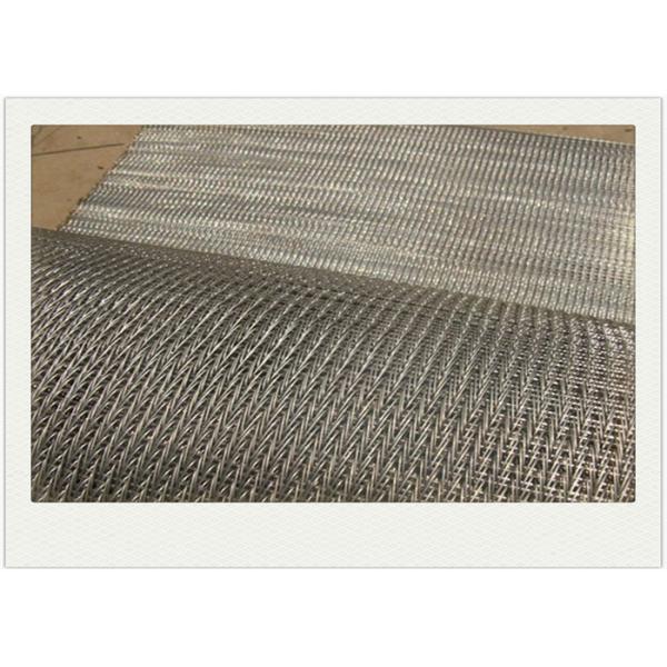 Food Industry Wire Mesh Conveyor Belt With Smooth Traffic / Chain Link Conveyor Belt