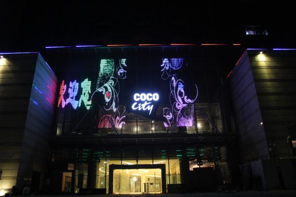 Quality Facade Lighting Media Facade Transparent Led Mesh Screen Pixel Led Display With Led Pixel Dot for sale