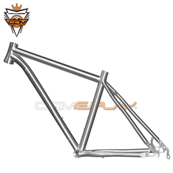 Raw Color Titanium Bicycle Frame Ti Mtb Frame 31.8mm Diameter Lightweight