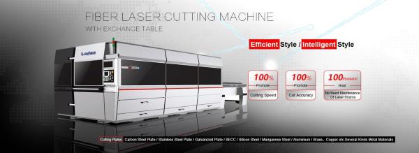 Quality High Efficiency Laser Cutting Machine For Steel Plate With Fast Pallet Exchanger for sale
