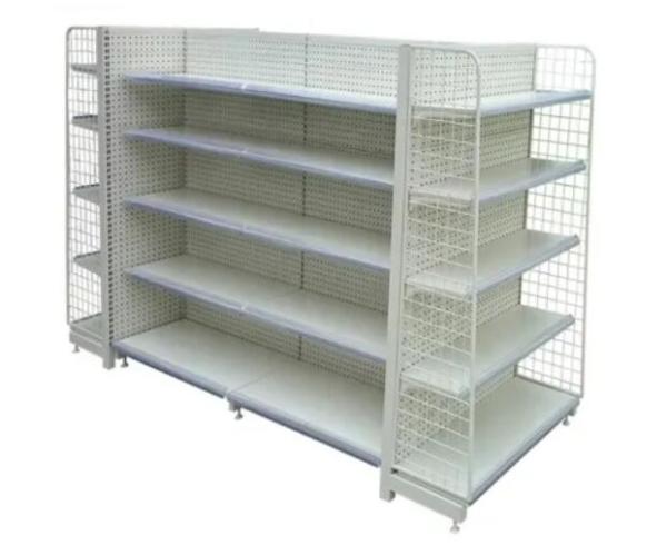 Quality Sturdy Structure ODM Double Sided Display Shelf Epoxy Electrostatic Spray for sale
