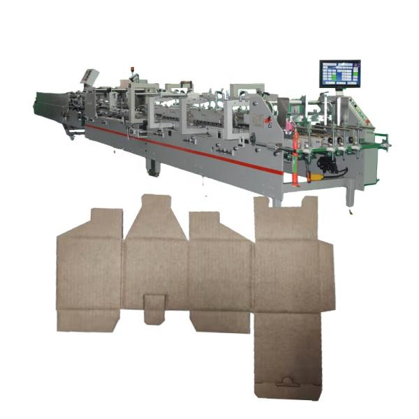 800 Corrugated Carton Box Folding Gluing Machinery for Automatic Cardboard Box Making
