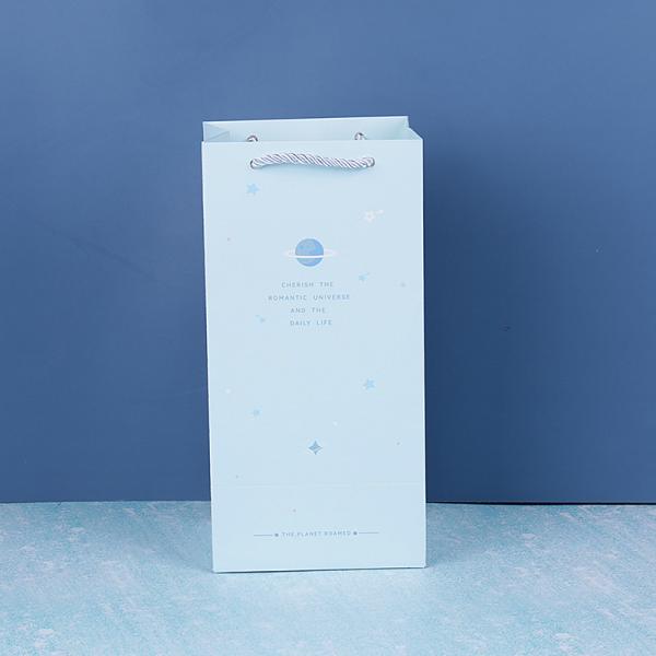 Galaxy Universe Gift Bag Planet Print Rope Handle Tote Cosmic Design Premium