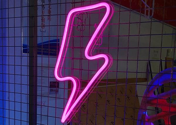 Quality Lightning Bolt Neon Sign Remote Control Lightning LED Neon Signs Big Size Handmade Visual Artwork Home Wall Decor Light for sale