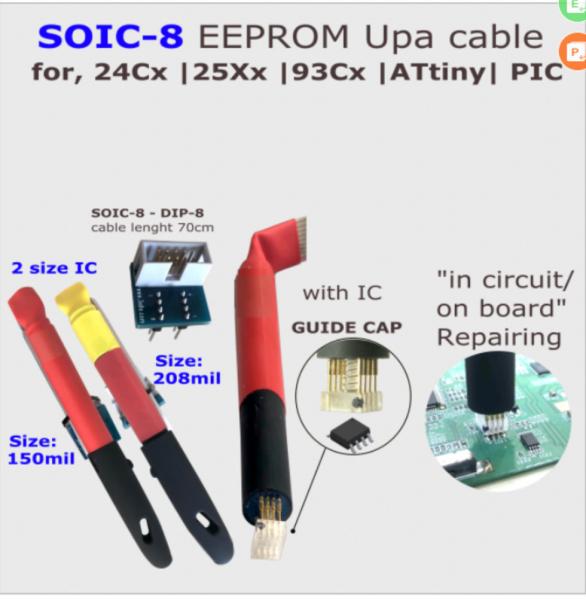 UPA cable SOIC105mil 8 POGO PIN ADAPTER with guide cap for EEPROM/ FLASH