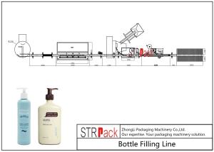 China Cream Filler Paste Bottle Filling Line With 10 Nozzles Volumetric Piston Filling Machine wholesale