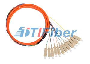 China Bundle Fiber Optic Pigtail for CATV Network with Multimode SC Connectors on sale