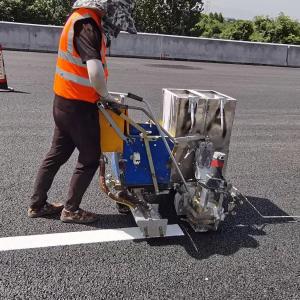 pushing Scraping two compoent road line marking machine