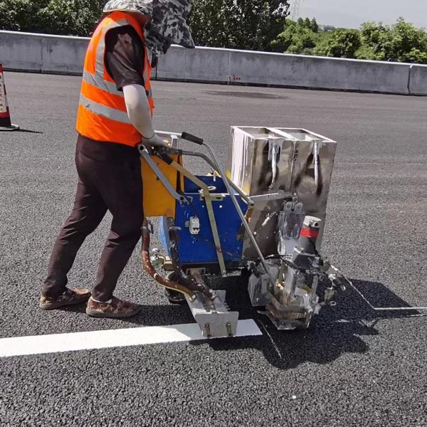 Quality 60Lx2 Two Component Road Line Marking Machine Self Dropping Pushing Version for sale