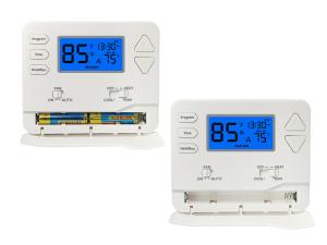 Heat Pump Thermostat with Large Digital LCD Display Non Programmable Multi-Stage Electrical or Gas Systems
