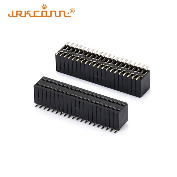 Quality Dual Row Header Connector Female Header Connector Bootom Entry PBT Plastic for sale