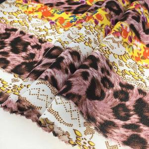 China Woven Color Polyester Chiffon Printed Fabric Leopard For Dress on sale