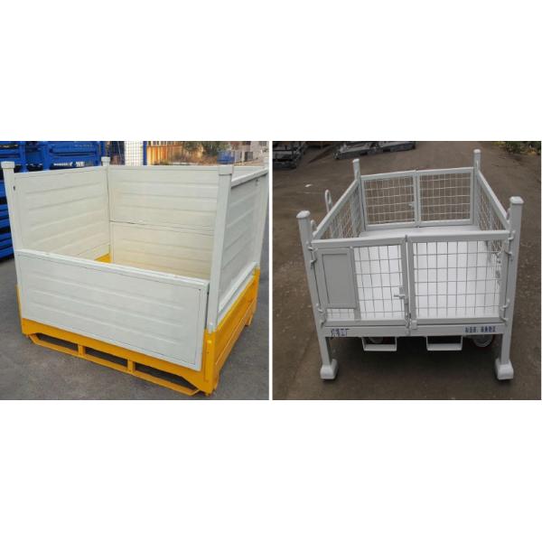 A50: Stackable and Foldable Storage Steel Wire Mesh Pallet Cage work bin wire mesh pallet container